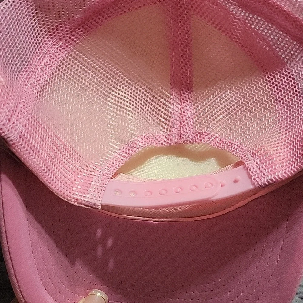 NWT Pink and White Diva Trucker Hat